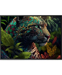 Jungle Leopard Jaguar Wallpaper Background Generative AI