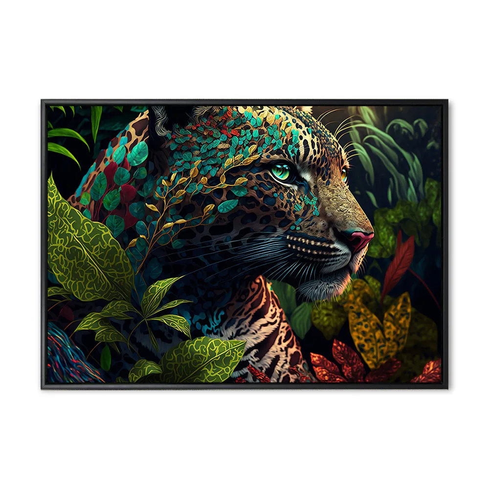 Jungle Leopard Jaguar Wallpaper Background Generative AI