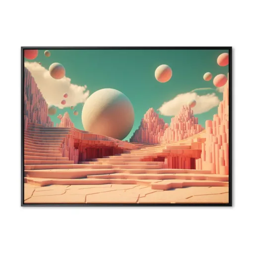 Realistic artwork collage generated by ai of cosmic planet scene