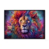Vibrant and bright and colorful animal portrait poster. AI generated