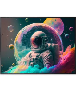 Exploring the Colorful Bubbles Galaxy: A Pop Art Depiction of an