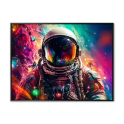 Futuristic Astronaut in AI generated Colorful Galaxy