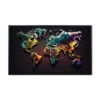 Abstract colorful world map background, Generated by Ai.