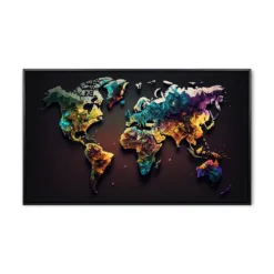 Abstract colorful world map background, Generated by Ai.