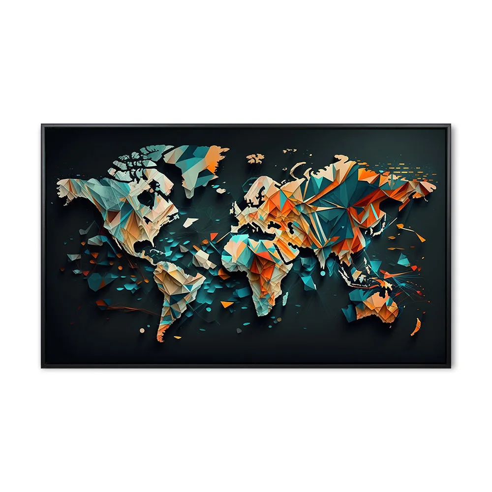 Abstract colorful world map background, Generated by Ai. Abstract colorful world map background, Generated by Ai.