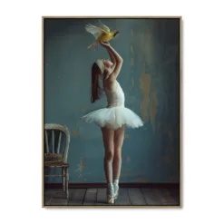 Galleri lærredsprint Ballerina`s Dream EGE svæveramme