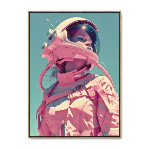 Galleri lærredsprint Space Chic EGE svæveramme