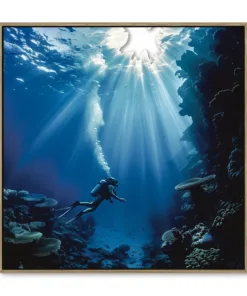 Galleri lærredsprint Underwater Wonderland EGE svæveramme