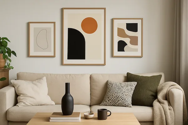 50x70 cm rammer på billedvæg