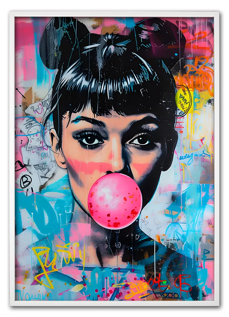 Bubble Graffiti Hvid