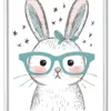 Bunny With Glasses Hvid
