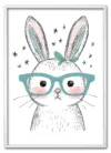Bunny With Glasses Hvid Bunny With Glasses Hvid