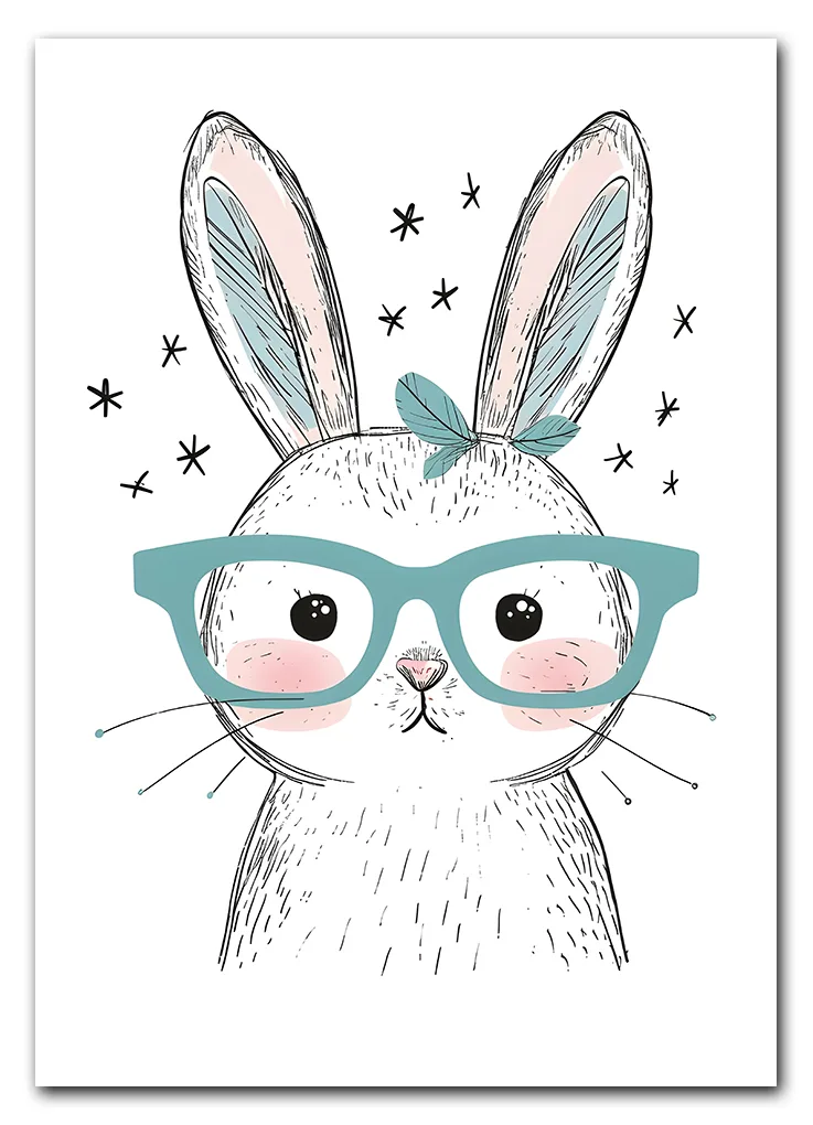 Bunny With Glasses Plakat Bunny With Glasses Plakat