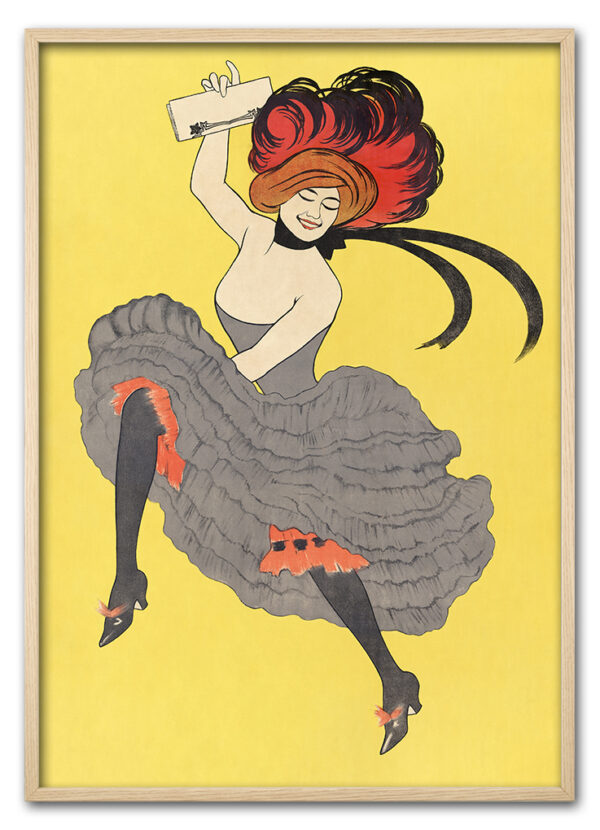 Woman dancing in a gray dress, remixed from artworks by Leonetto