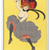Woman dancing in a gray dress, remixed from artworks by Leonetto