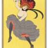 Woman dancing in a gray dress, remixed from artworks by Leonetto