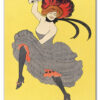 Woman dancing in a gray dress, remixed from artworks by Leonetto