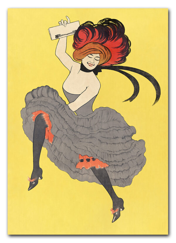 Woman dancing in a gray dress, remixed from artworks by Leonetto