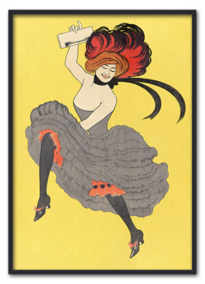 Woman dancing in a gray dress, remixed from artworks by Leonetto