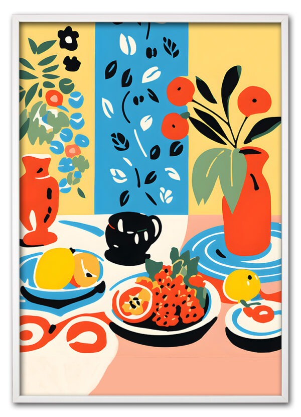 Colorful Kitchen Table Hvid