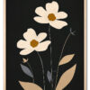 Cream Petals on Black Eg