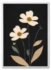 Cream Petals on Black Hvid
