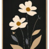 Cream Petals on Black Massiv Eg