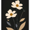 Cream Petals on Black Plakat