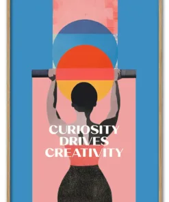 Curiosity & creativity quote poster template