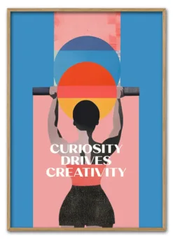 Curiosity & creativity quote poster template