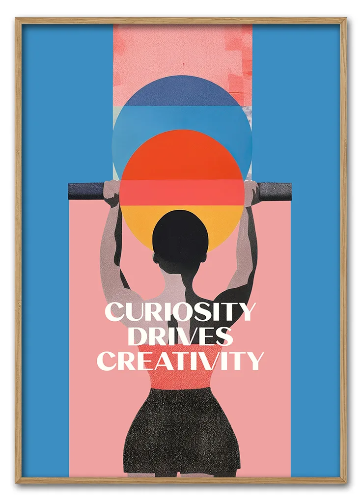 Curiosity & creativity quote poster template Curiosity & creativity quote poster template