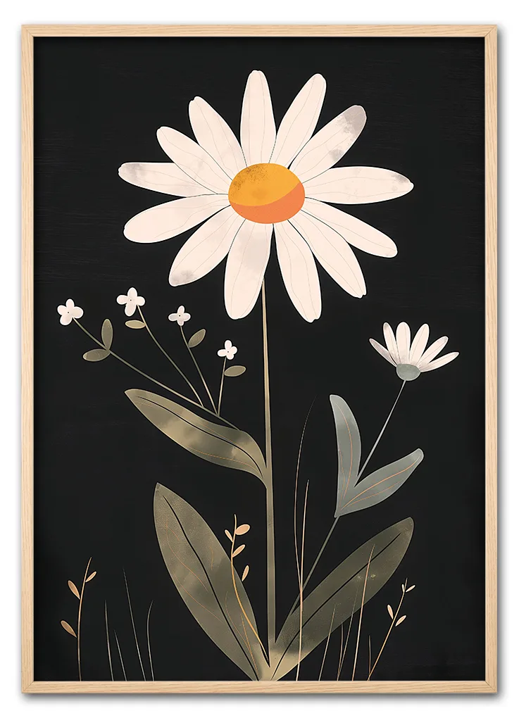 Daisy on Black Eg Daisy on Black Eg