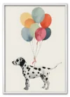 Dalmatian with Balloons Hvid Dalmatian with Balloons Hvid