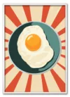 Vintage Breakfast Art Poster breakfast food egg. AI generated Im
