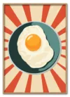 Vintage Breakfast Art Poster breakfast food egg. AI generated Im