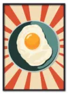 Vintage Breakfast Art Poster breakfast food egg. AI generated Im