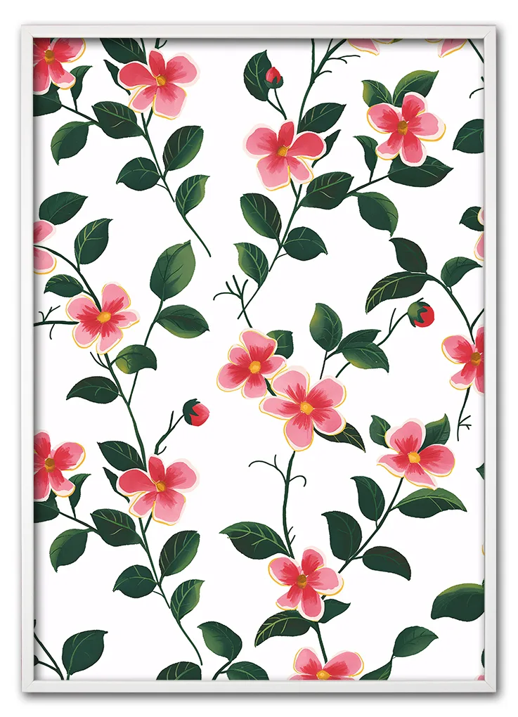 Floral Tapestry No. 02 Hvid Floral Tapestry No. 02 Hvid