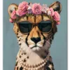 Flower Cheetah Plakat