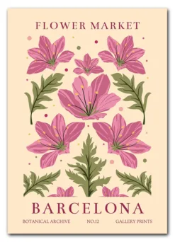 Flower Market Barcelona Plakat
