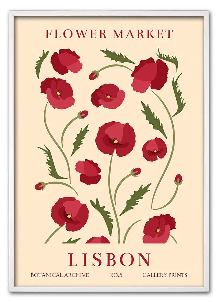 Flower Market Lisbon Hvid Flower Market Lisbon Hvid