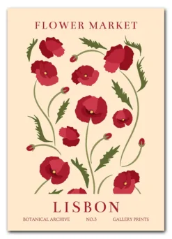 Flower Market Lisbon Plakat