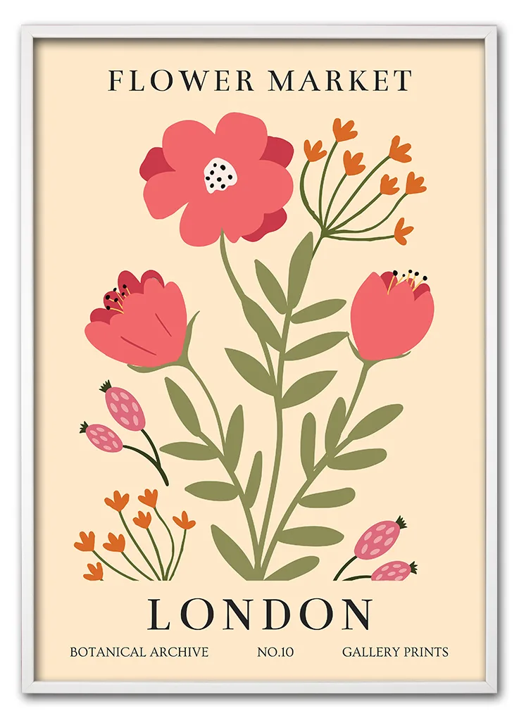 Flower Market London Hvid Flower Market London Hvid