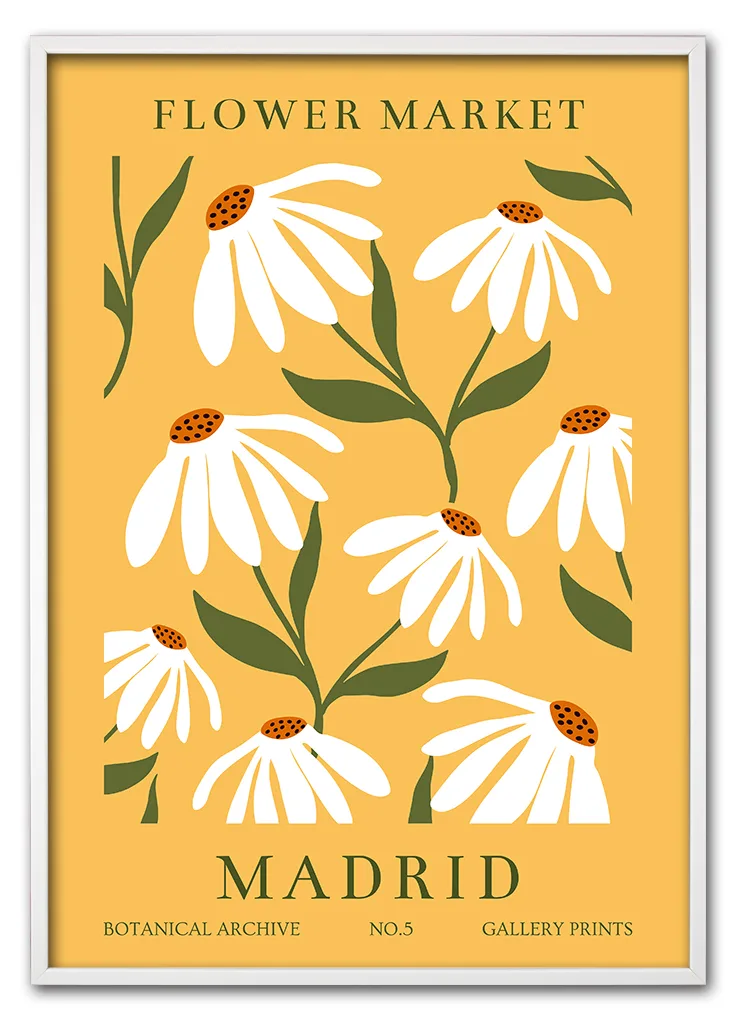 Flower Market Madrid Hvid Flower Market Madrid Hvid