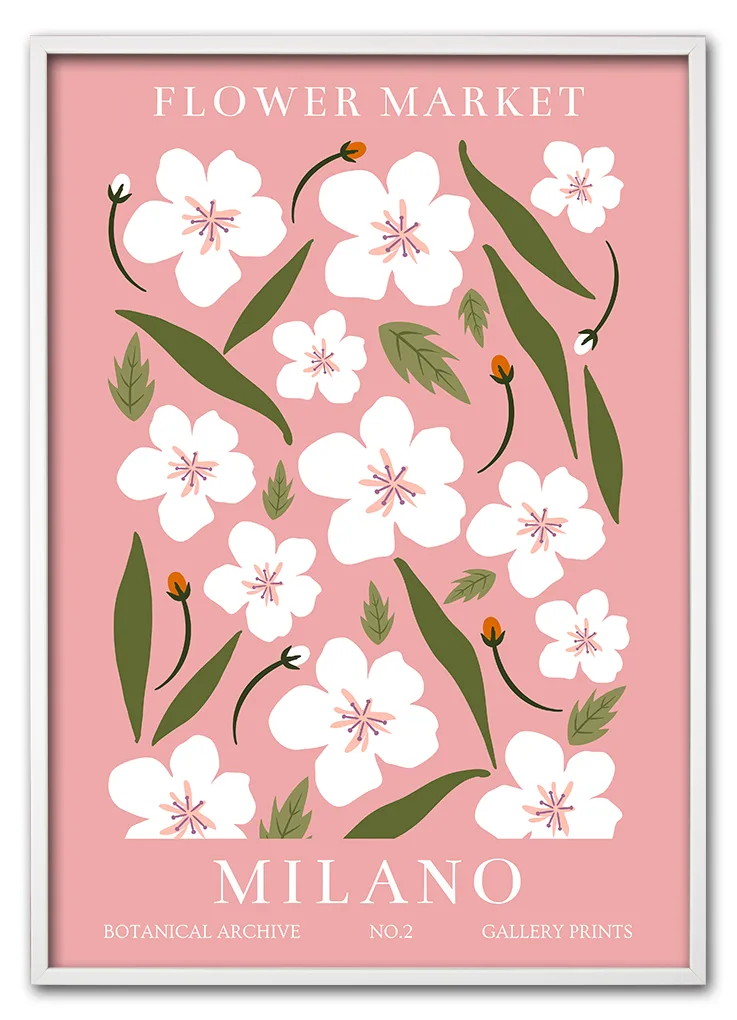 Flower Market Milano Hvid Flower Market Milano Hvid