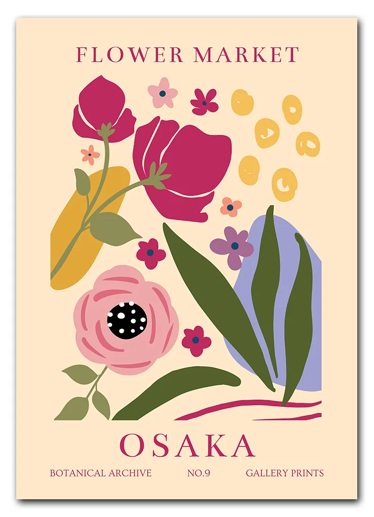 Flower Market Osaka Plakat