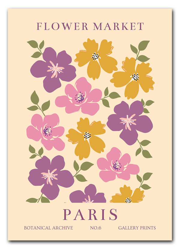 Flower Market Paris Plakat
