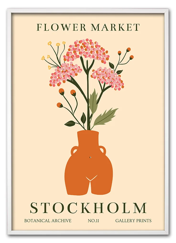 Flower Market Stockholm Hvid