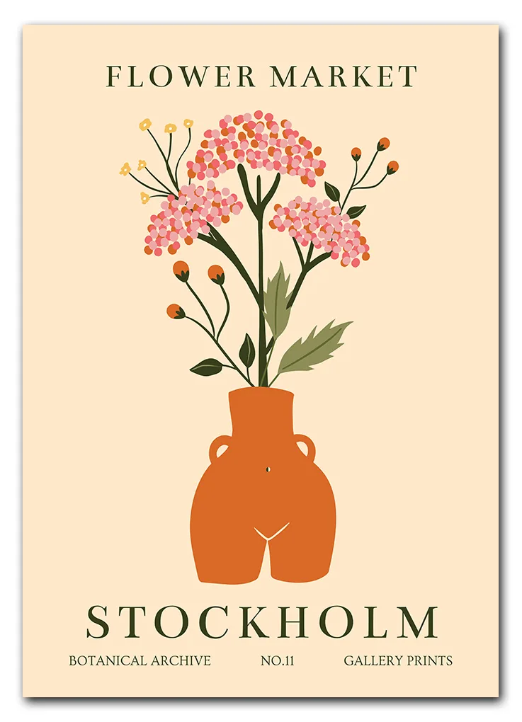 Flower Market Stockholm Plakat