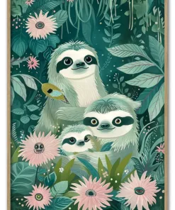 Jungle Sloth Family Massiv Eg