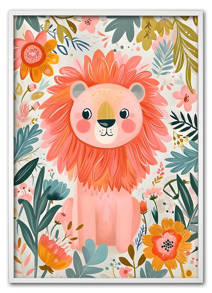 Lion in Bloom No. 01 Hvid